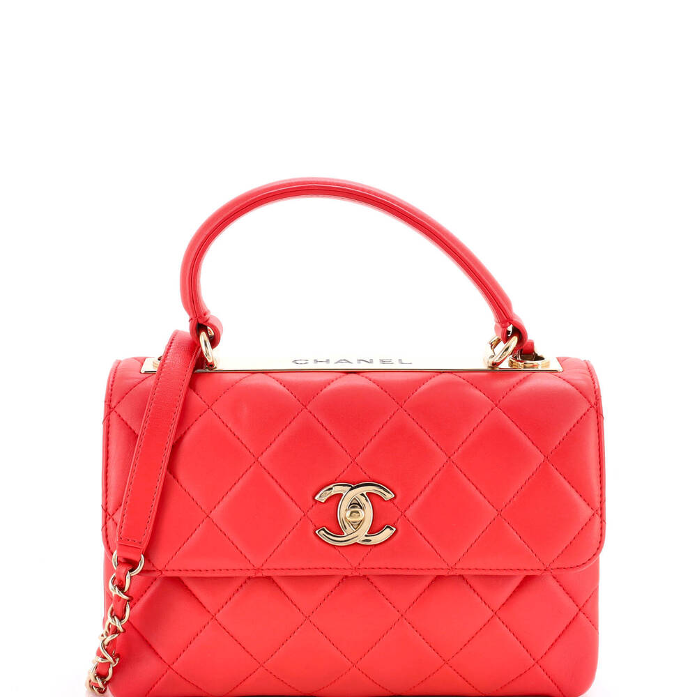 Chanel Small Trendy CC Top Handle Bag Quilted Lambskin